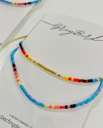 Blueberry Duo Bead Bracelet Greybird