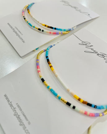 Sherbert Duo Bead Bracelet Greybird