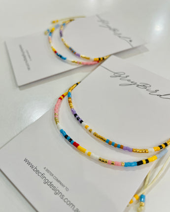 Banana Duo Bead Bracelet Greybird