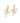 GE048 Bow Dangle Gold