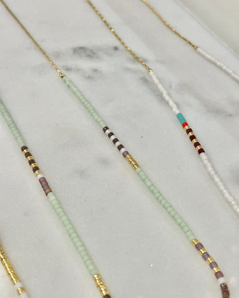 Mint Fine Bead Necklace