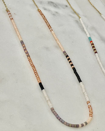 Blush Fine Bead Necklace