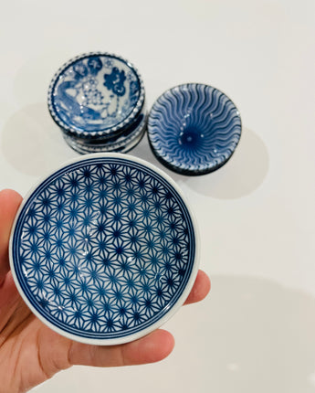 Blue Geo Sauce Cup