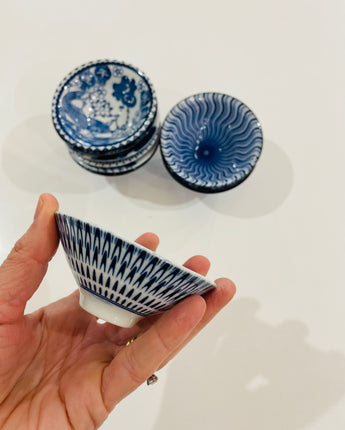 Blue Geo Sauce Cup