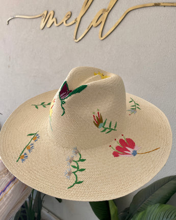 Floral Panama Hat 2