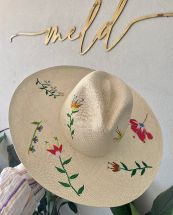 Floral Panama Hat 3