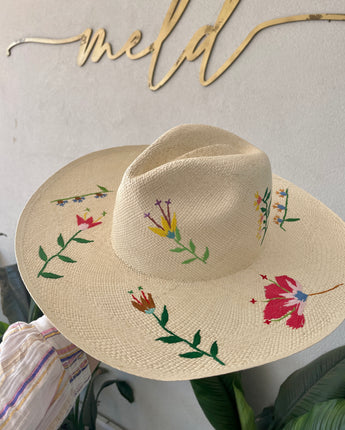 Floral Panama Hat 3