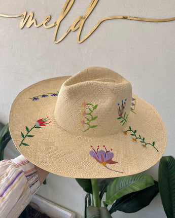 Floral Panama Hat 1