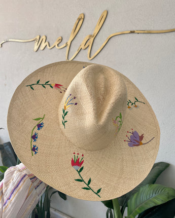 Floral Panama Hat 1