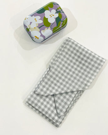 Sage Gingham Twilly In A Tin