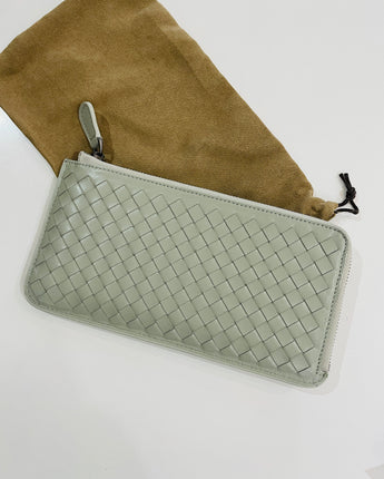 Grey Charlotte Slim Zip Wallet