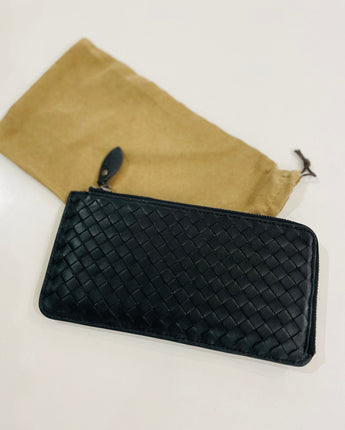 Black Charlotte Slim Zip Wallet