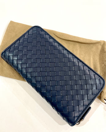 Navy Kathy Zip Around Wallet