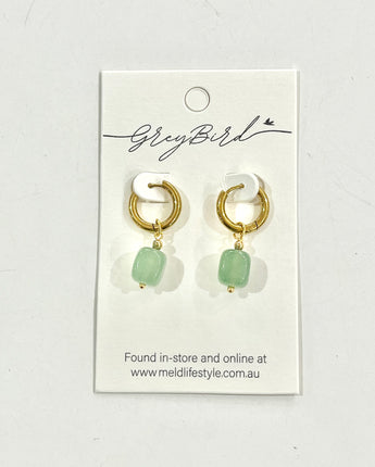 Nephrite Greybird Sammy Earring
