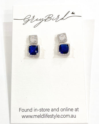 Greybird Jewel Collection Earrings Drop Navy