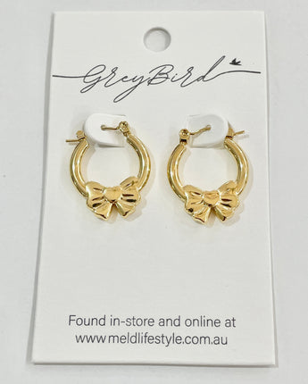 Greybird Sophie Bow Earring Gold
