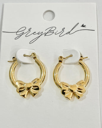 Greybird Sophie Bow Earring Gold