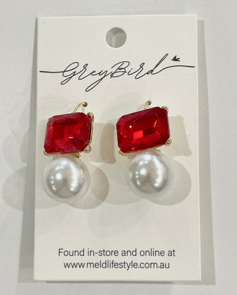 Greybird Bria Earring Ruby