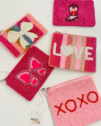 Love Beaded Coin Purse