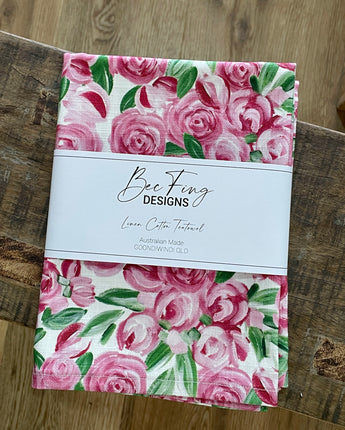 Bec Fing Designs Teatowel - Peonies