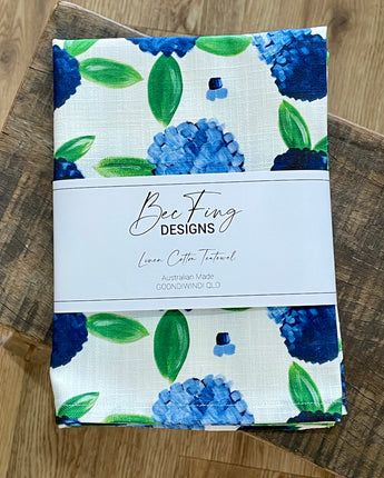 Bec Fing Designs Teatowel - Hydrangeas