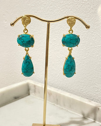G005 Turquoise Drop Earrings