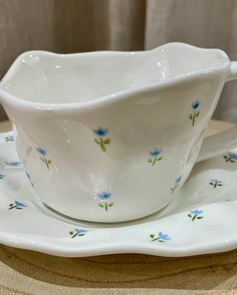 Blue Daisy Cup & Saucer Set