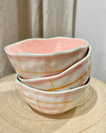 Pink Tartan Bowl