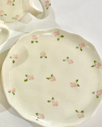 Vintage Rose Mug and Saucer Set