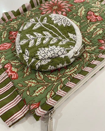 Ruffle Pouch Set Green - Assorted