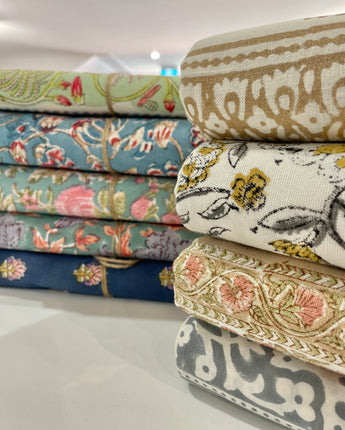 Cotton Block Print Tablecloth - Various