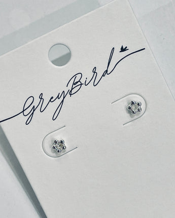 GreyBird Mini Dots Silver Earrings