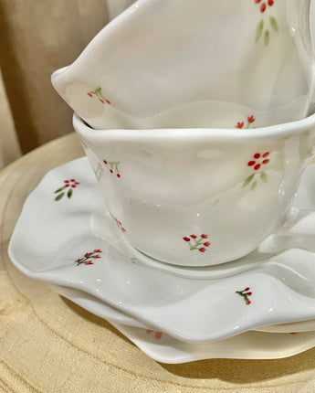 Dot Daisy Cup & Saucer Set