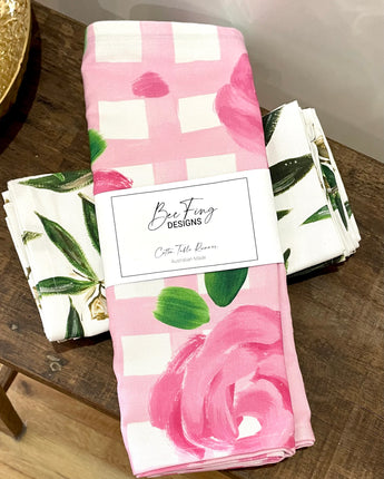 Bec Fing Designs Table Runner Roses Check