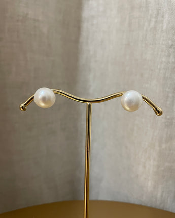 Greybird Charlotte Genuine Freshwater Pearl Studs - 11mm