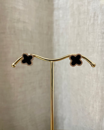 Greybird Trinny Earrings Ebony Rose Gold