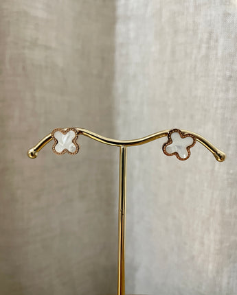 Greybird Trinny Earrings Ivory Rose Gold