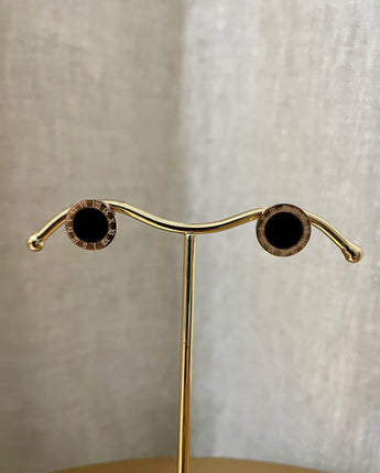 Greybird Mae Stud Earrings Rose Gold