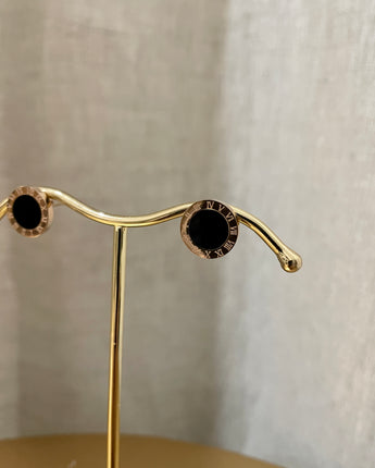Greybird Mae Stud Earrings Rose Gold