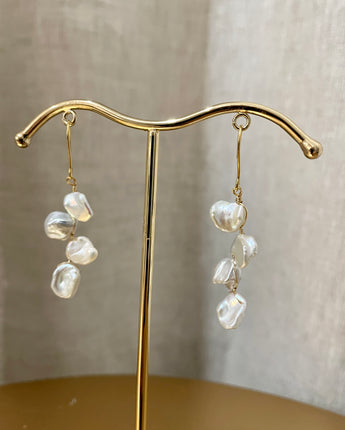 Jasmine Pearl Drop Earring Gold