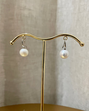 Greybird Selene Pearl Drop Earrings Sterling Silver