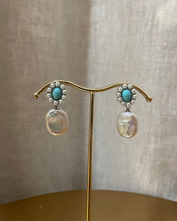 Greybird Eugenie Earrings Pearl Silver