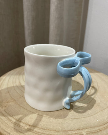 Bow Handle Mug Blue