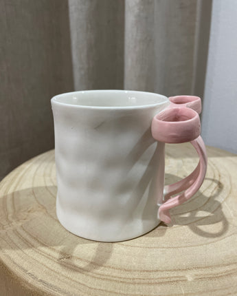 Bow Handle Mug Pink