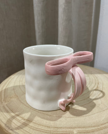 Bow Handle Mug Pink