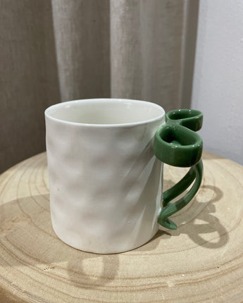 Bow Handle Mug Green