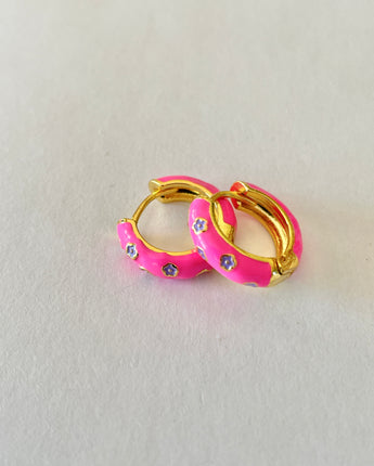 Greybird Daisy Earring Hot Pink