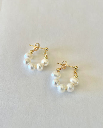 Greybird Gianna Pearl Hoop Stud