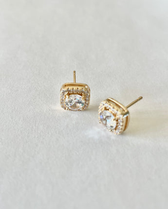 Greybird Mary Gem Earring Crystal Gold
