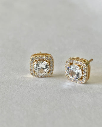 Greybird Mary Gem Earring Crystal Gold